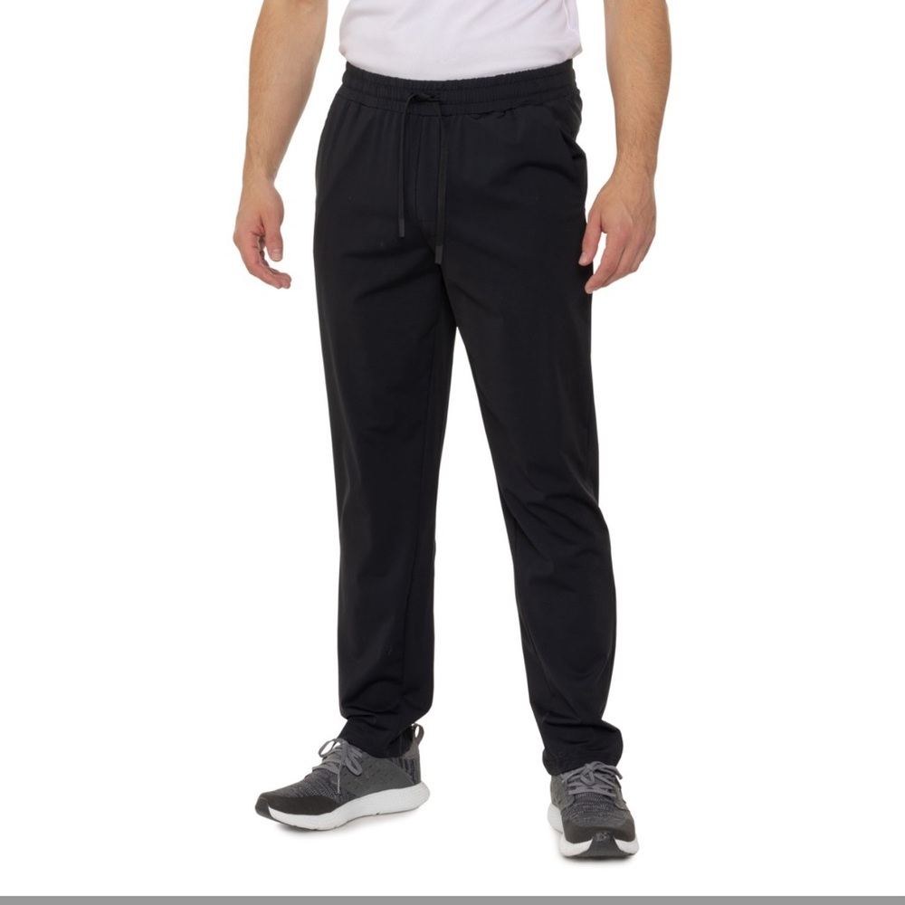Black Avalanche Sweatpants with Elastic Waistband and Relaxed Fit